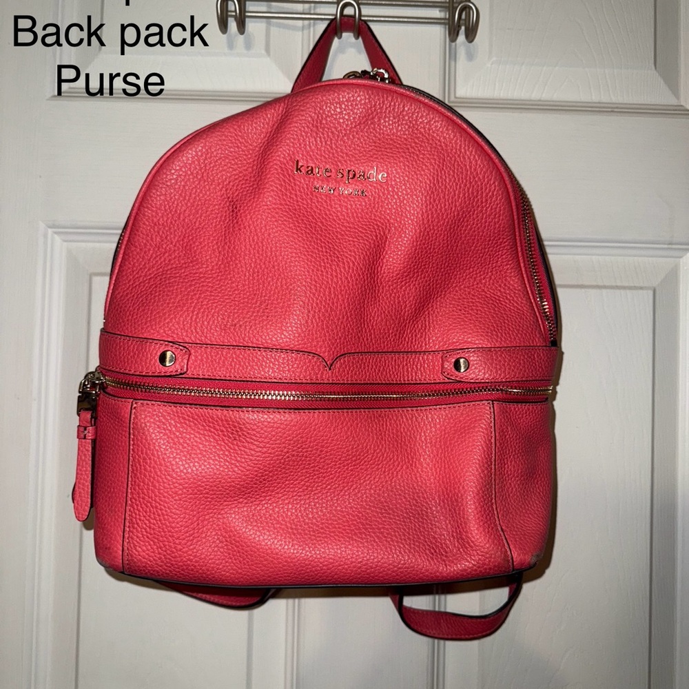 Kate Spade Coral Leather Backpack